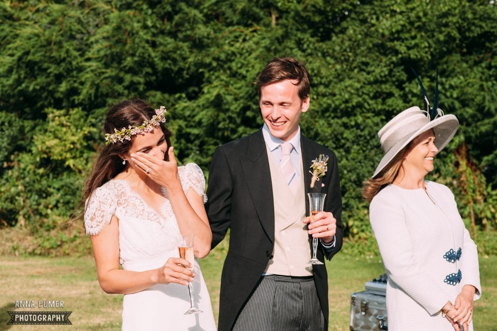 field festival wedding sussex outdoor speeches