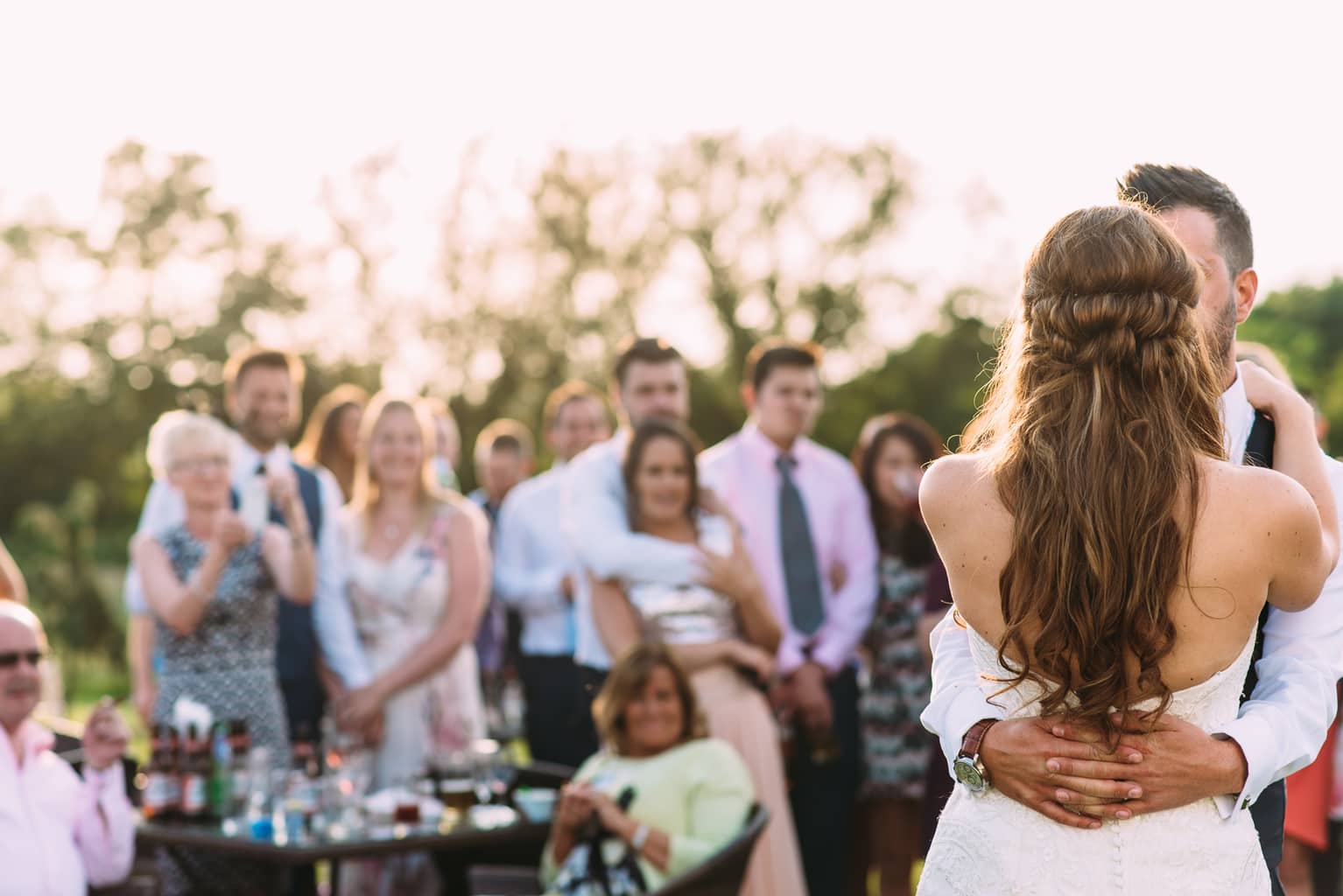 Anna Pumer Photography festival wedding hertfordshire first dance outside