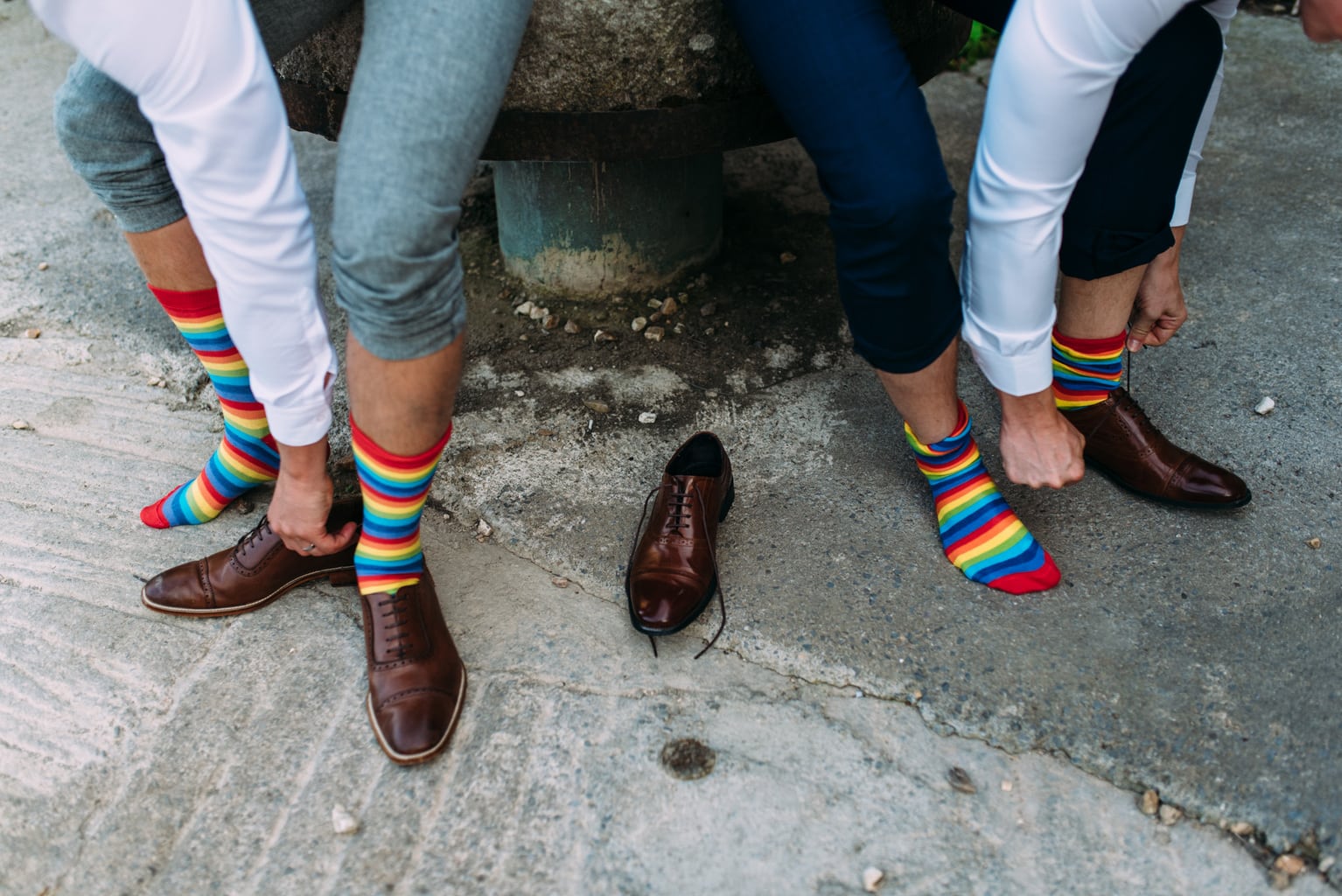 wedding rainbow socks