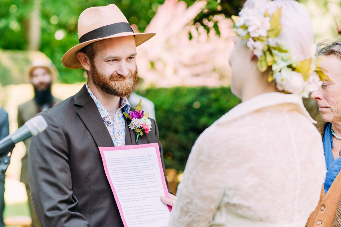 orchard wedding ceremony
