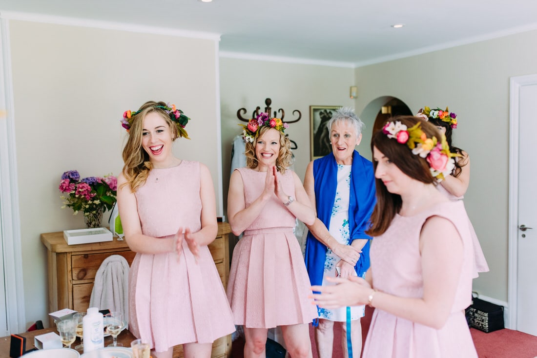 bride getting ready for her wedding