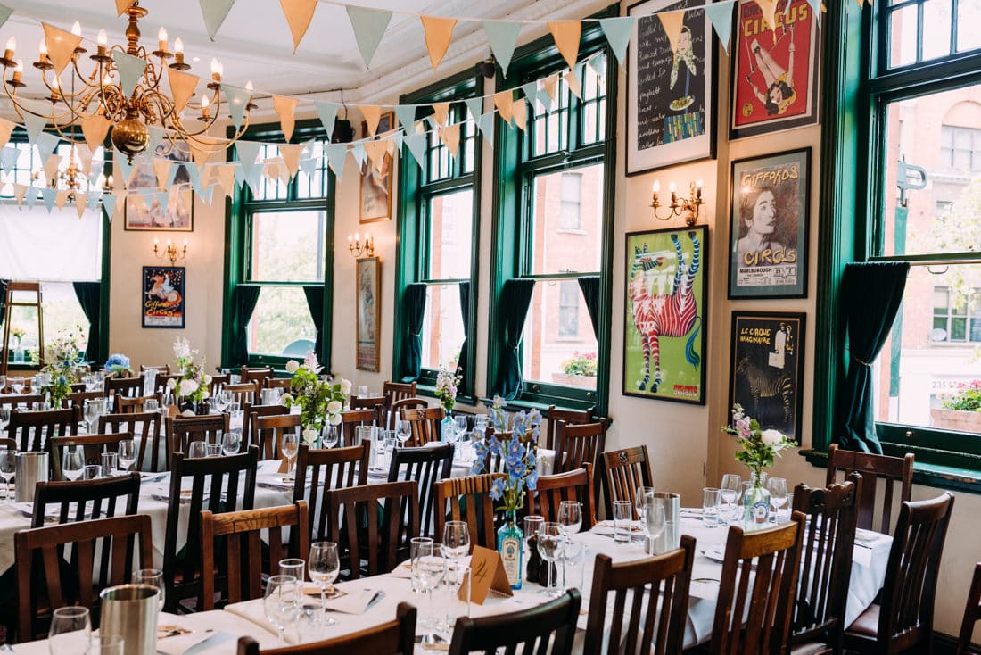 wedding at the peasant pub in london