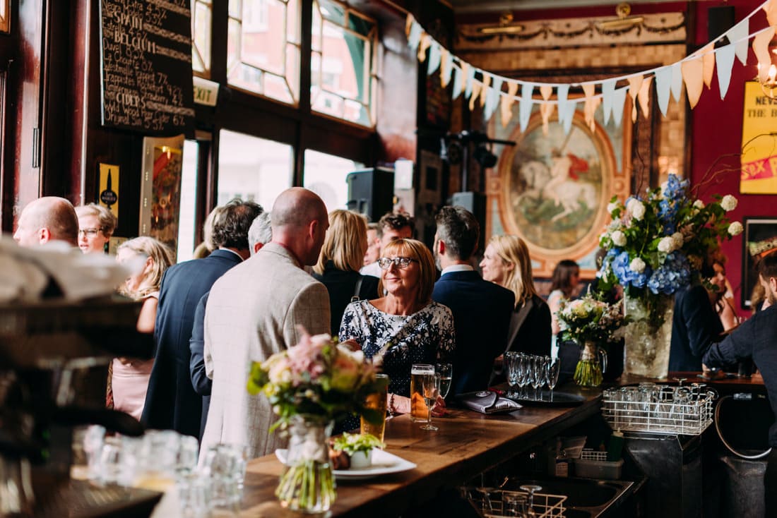 wedding at the peasant pub in london