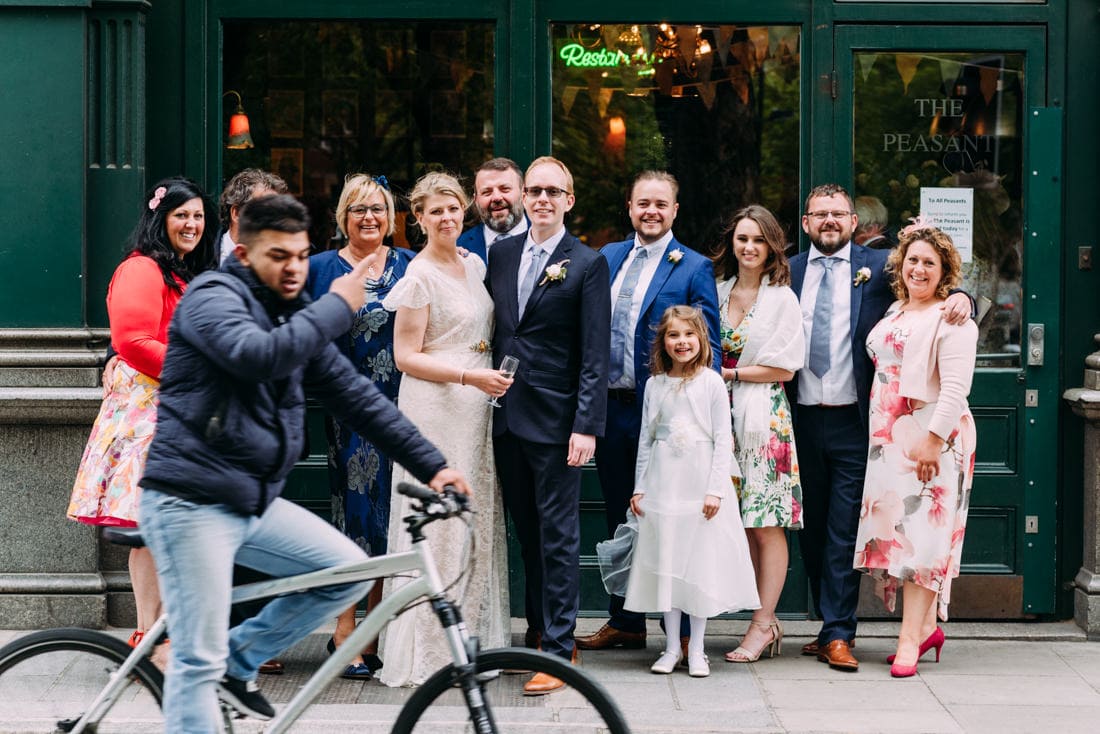 wedding at the peasant pub in london