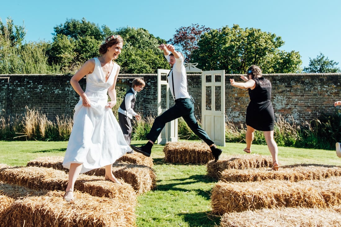 wedding hay bales