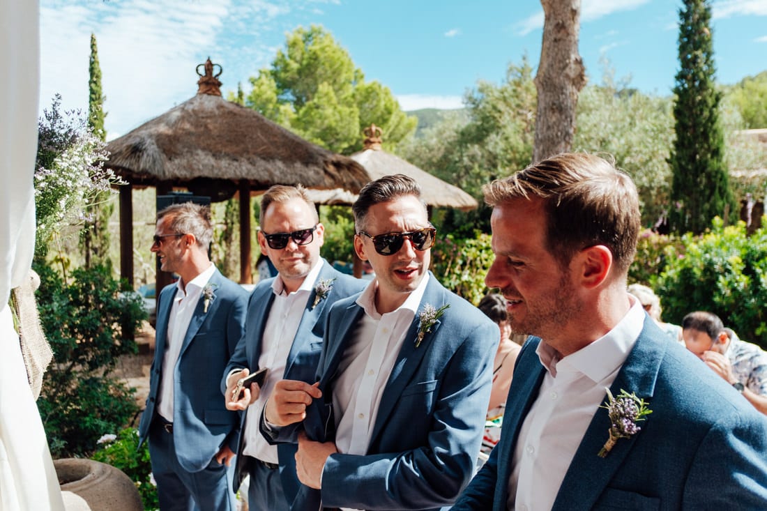 ceremony at ibiza travel wedding in a villa