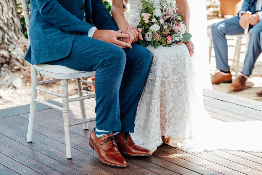 ceremony at ibiza travel wedding in a villa