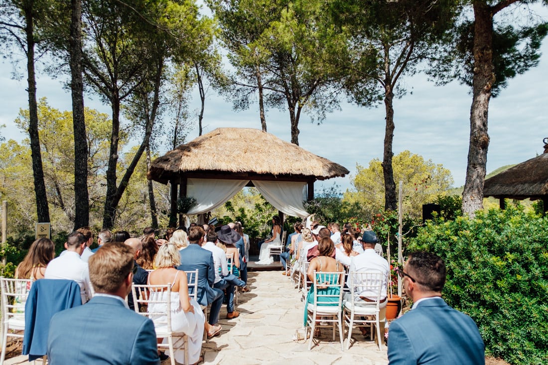 ceremony at ibiza travel wedding in a villa