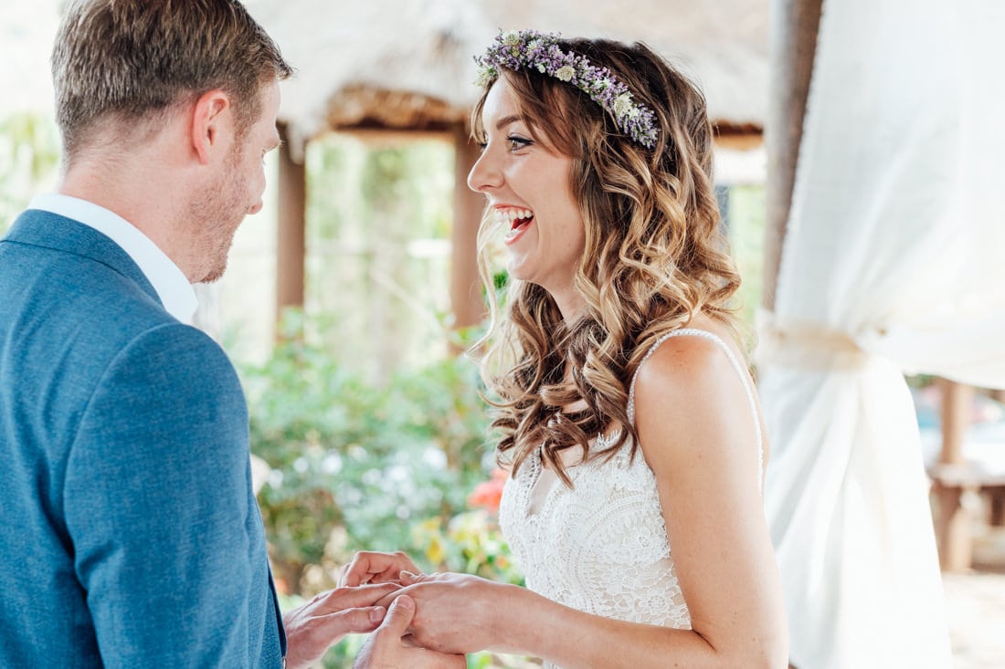 ceremony at ibiza travel wedding in a villa