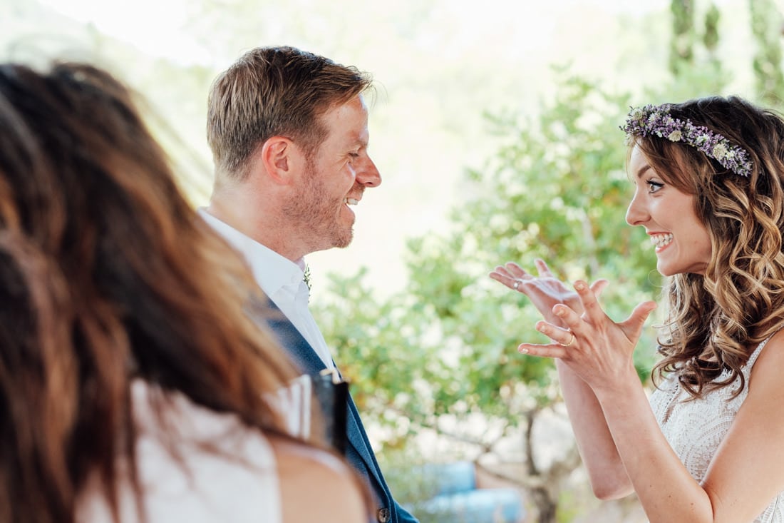ceremony at ibiza travel wedding in a villa