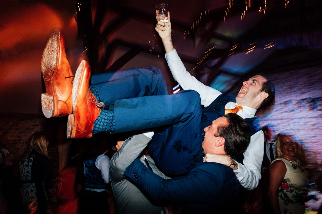 chichester sussex wedding with groom on dancefloor