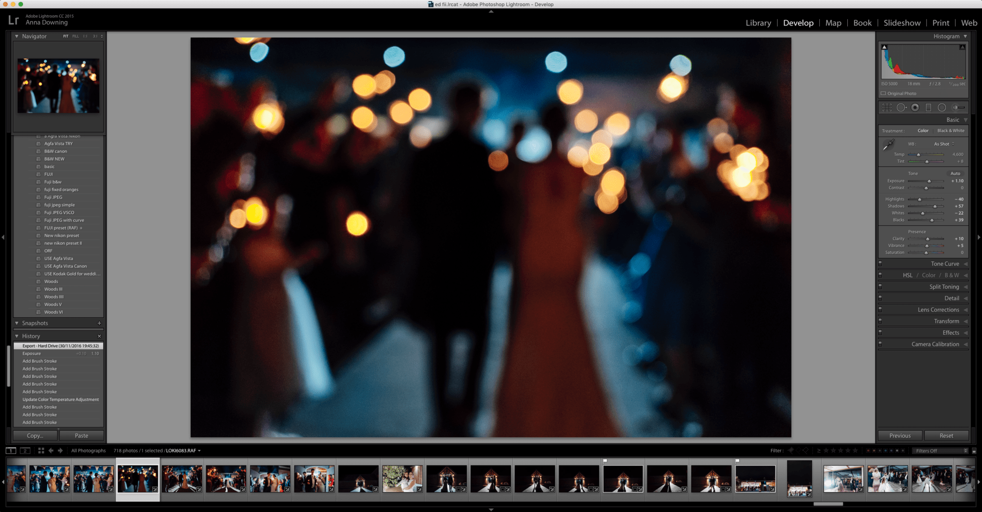 wedding photo of sparklers and bokeh