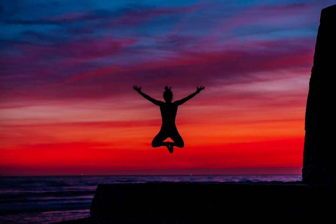 yoga corporate headshot photography in brighton at sunset