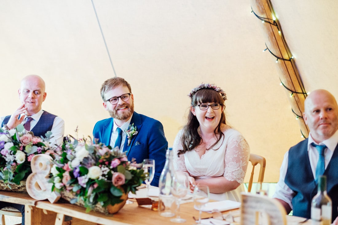 outdoor wedding ceremony back garden and tipi