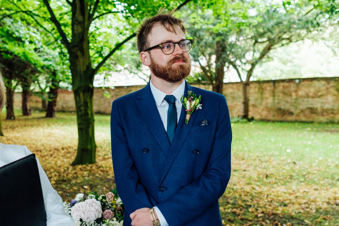 outdoor wedding ceremony back garden and tipi