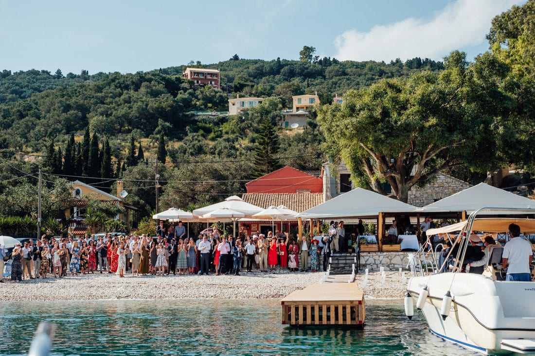corfu greek island wedding on the beach