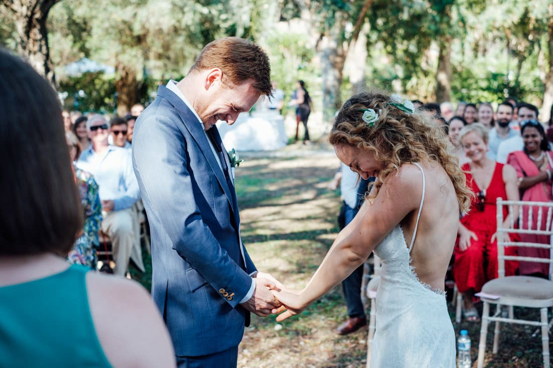 corfu greek island wedding on the beach