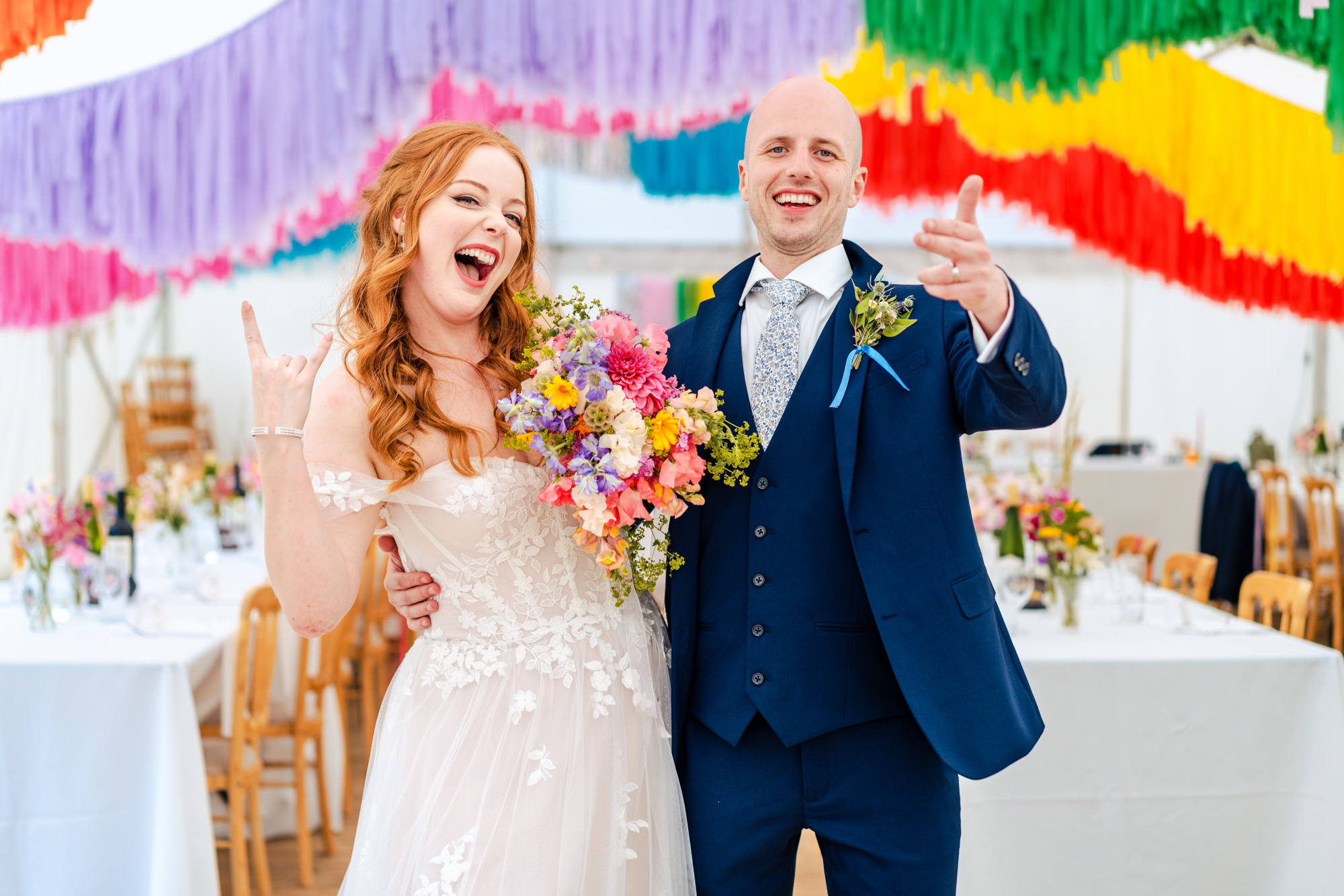 Colourful wedding at Highden Estate – the Walled Garden, Pulborough